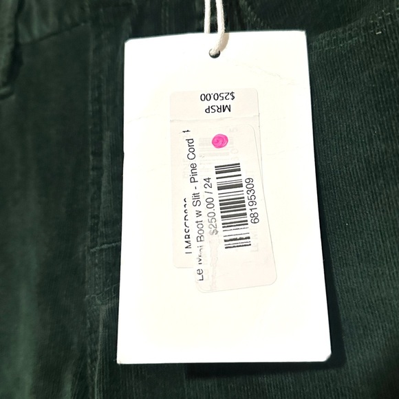 NWT Frame Le Mini Boot Pants Split Corduroy Bootcut High Rise in Pine Wash 24 - Picture 9 of 9